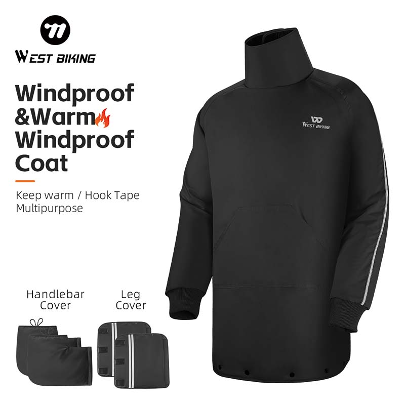 Cycling Commute Jacket - WEST BIKING Велосипедная ветрозащитная куртка, толстая,