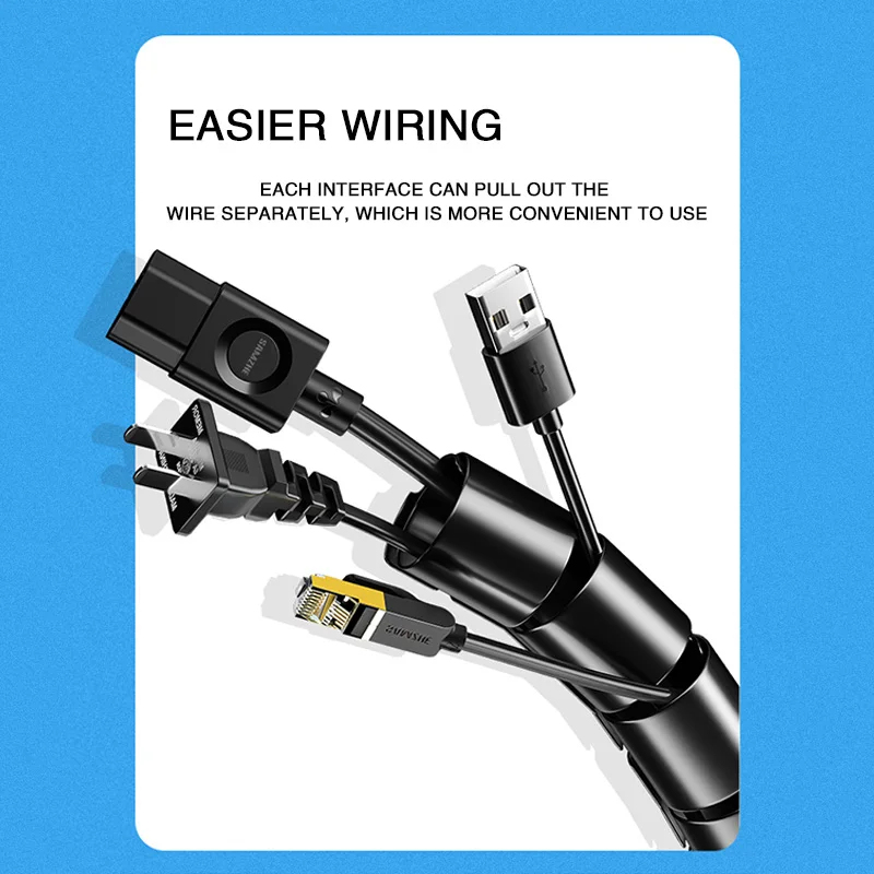 Гибкий спиральный органайзер д – обзор и цена Cable Lock Flexible